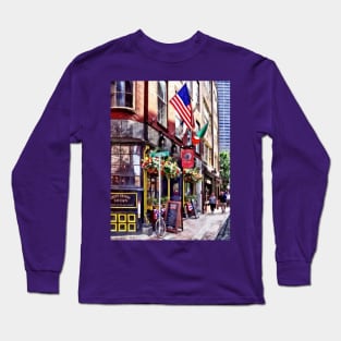 Boston MA - Restaurants on Creek Square Long Sleeve T-Shirt